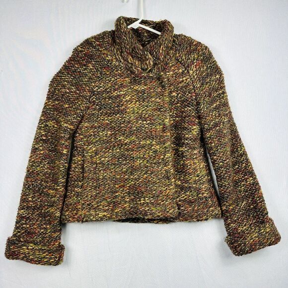 Ba&Sh Womens Cropped Jacket Sweater Bellini Snap‎ Long Sleeve Size 3 Multicolor - Picture 1 of 14